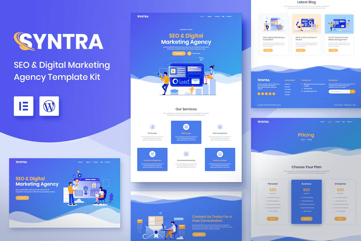 SYNTRA – SEO & Digital Marketing Agency Template Kit